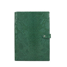 Load image into Gallery viewer, Monogrammed Note Pad Document Bag Embossed Python Pattern - foxberryparkproducts