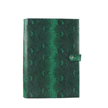 Load image into Gallery viewer, Monogrammed Note Pad Document Bag Embossed Python Pattern - foxberryparkproducts