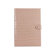Load image into Gallery viewer, Monogrammed Note Pad Document Bag Embossed Python Pattern - foxberryparkproducts