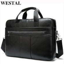 Load image into Gallery viewer, WESTAL Men's  Genuine laptop leather Briefcase - foxberryparkproducts
