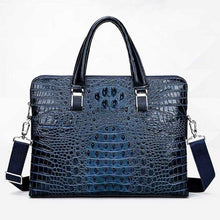 Load image into Gallery viewer, Luxury brand crocodile pattern  cowhide blue laptop - foxberryparkproducts