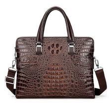 Load image into Gallery viewer, Luxury brand crocodile pattern  cowhide blue laptop - foxberryparkproducts