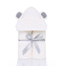 Load image into Gallery viewer, Organic Bamboo Hooded Baby Towel – Ultra Soft and Super Absorbent Baby Bath Towels - foxberryparkproducts