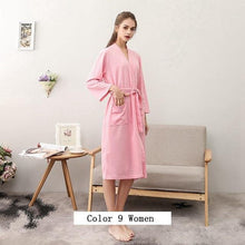 Load image into Gallery viewer, Women Men Bath Robe Waffle Shower Robe Male Female - foxberryparkproducts
