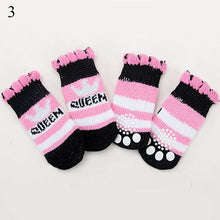 Load image into Gallery viewer, 4Pcs Warm Puppy Dog Shoes Soft Pet Knits Socks - foxberryparkproducts