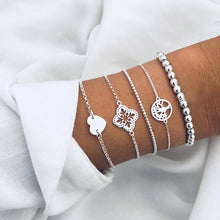 Load image into Gallery viewer, Bracelet Set  New Bohemian Black Rope Chain     ID A114 - 1110 - foxberryparkproducts