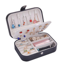 Load image into Gallery viewer, Korean Style Jewelry Box Protable Leather - foxberryparkproducts