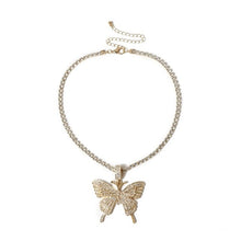 Load image into Gallery viewer, Necklace Beautiful Sparking Crystal Pave Butterfly Pendant   ID A114 - 1148 - foxberryparkproducts