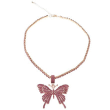 Load image into Gallery viewer, Necklace Beautiful Sparking Crystal Pave Butterfly Pendant   ID A114 - 1148 - foxberryparkproducts