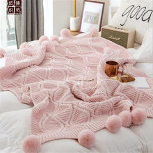 Load image into Gallery viewer, Knitted Blanket Sofa Throw Blankets - foxberryparkproducts