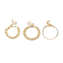 Load image into Gallery viewer, Bracelets PuRui 4pcs Punk Curb Cuban Chain Set     ID A115-1109 - foxberryparkproducts