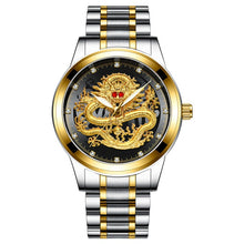 Load image into Gallery viewer, New Golden Mens Watches Top Brand Luxury Chinese Dragon - foxberryparkproducts