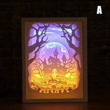 Load image into Gallery viewer, Novelty totoro night light paper-cut atmosphere lamp 3d paper sculpture art - foxberryparkproducts