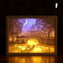 Load image into Gallery viewer, Novelty totoro night light paper-cut atmosphere lamp 3d paper sculpture art - foxberryparkproducts