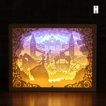Load image into Gallery viewer, Novelty totoro night light paper-cut atmosphere lamp 3d paper sculpture art - foxberryparkproducts