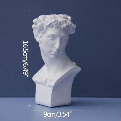 European Bust Character Figure Flower Pot Resin - foxberryparkproducts