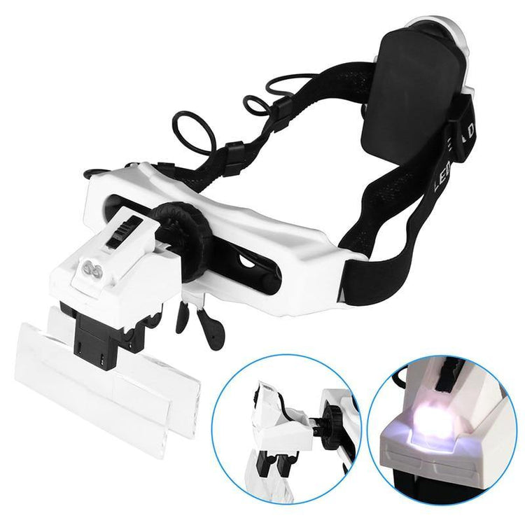 5X 8X 13X 20X 25X 28X Headband Magnifying Glasses LED Light He - foxberryparkproducts