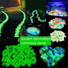Load image into Gallery viewer, 100/PCS Garden Pebbles Garden Decor Luminous Stones - foxberryparkproducts
