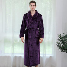 Load image into Gallery viewer, Women Men Winter Plus Size Flannel Robe Extra Long Hooded - foxberryparkproducts