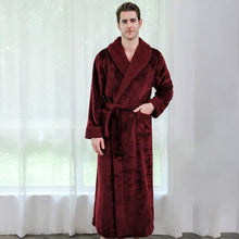 Load image into Gallery viewer, Women Men Winter Plus Size Flannel Robe Extra Long Hooded - foxberryparkproducts