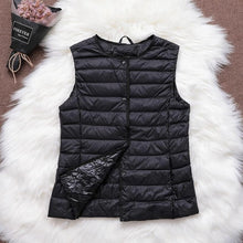 Load image into Gallery viewer, Fitaylor 90% Ultra Light White Duck Down Women Vest Thin Coat - foxberryparkproducts