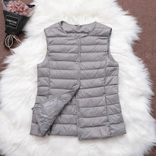 Load image into Gallery viewer, Fitaylor 90% Ultra Light White Duck Down Women Vest Thin Coat - foxberryparkproducts