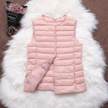 Load image into Gallery viewer, Fitaylor 90% Ultra Light White Duck Down Women Vest Thin Coat - foxberryparkproducts