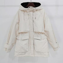 Load image into Gallery viewer, Warm Winter Jacket Women Large Natural Fox Fur White Duck Down Coat - foxberryparkproducts