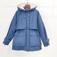 Load image into Gallery viewer, Warm Winter Jacket Women Large Natural Fox Fur White Duck Down Coat - foxberryparkproducts