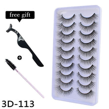 Load image into Gallery viewer, 10Pairs 3D Mink Eyelashes Makeup Natural Long False Eyelashes Dramatic Lashes Extension HandMade Fake Eyelash maquiagem - foxberryparkproducts