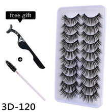 Load image into Gallery viewer, 10Pairs 3D Mink Eyelashes Makeup Natural Long False Eyelashes Dramatic Lashes Extension HandMade Fake Eyelash maquiagem - foxberryparkproducts
