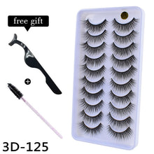 Load image into Gallery viewer, 10Pairs 3D Mink Eyelashes Makeup Natural Long False Eyelashes Dramatic Lashes Extension HandMade Fake Eyelash maquiagem - foxberryparkproducts
