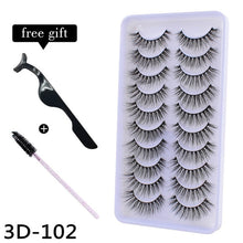 Load image into Gallery viewer, 10Pairs 3D Mink Eyelashes Makeup Natural Long False Eyelashes Dramatic Lashes Extension HandMade Fake Eyelash maquiagem - foxberryparkproducts