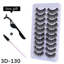 Load image into Gallery viewer, 10Pairs 3D Mink Eyelashes Makeup Natural Long False Eyelashes Dramatic Lashes Extension HandMade Fake Eyelash maquiagem - foxberryparkproducts