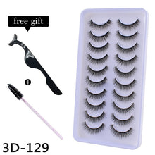 Load image into Gallery viewer, 10Pairs 3D Mink Eyelashes Makeup Natural Long False Eyelashes Dramatic Lashes Extension HandMade Fake Eyelash maquiagem - foxberryparkproducts