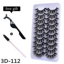 Load image into Gallery viewer, 10Pairs 3D Mink Eyelashes Makeup Natural Long False Eyelashes Dramatic Lashes Extension HandMade Fake Eyelash maquiagem - foxberryparkproducts