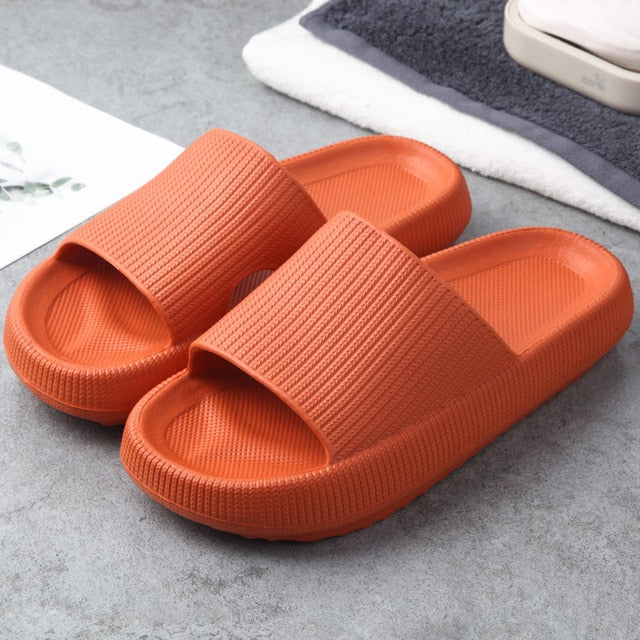 Women Thick Platform Slippers Summer Beach Eva Soft Sole Slide Sandals Leisure Men Ladies Indoor Bathroom Anti-slip Shoes - foxberryparkproducts