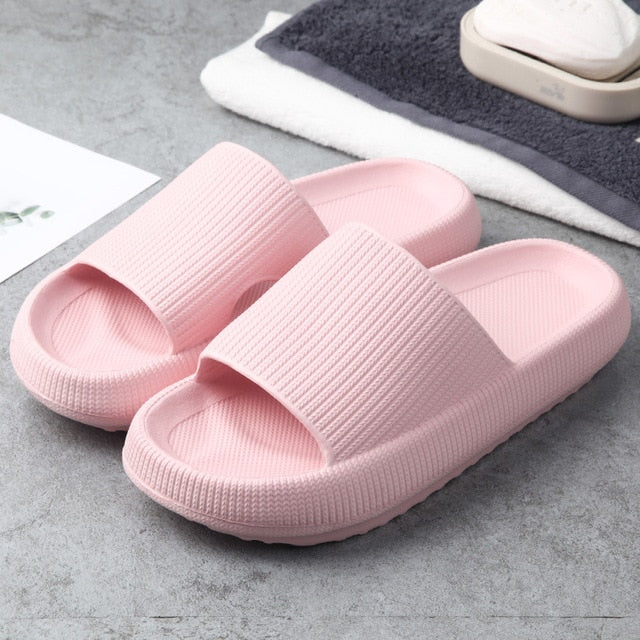 Women Thick Platform Slippers Summer Beach Eva Soft Sole Slide Sandals Leisure Men Ladies Indoor Bathroom Anti-slip Shoes - foxberryparkproducts