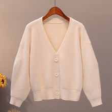 Load image into Gallery viewer, BYGOUBY Solid Knit Cardigans Sweater Women V Neck Loose Pull Sweater With Pocket Autumn Winter Thicken Open Cardigan Jacket Coat - foxberryparkproducts