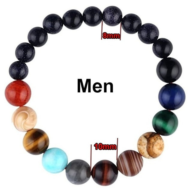 Bracelet Lovers Eight Planets Natural Stone ID A114 - 1137 - foxberryparkproducts