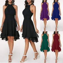 Load image into Gallery viewer, Solid Color Chiffon Party Slim Midi Dress - foxberryparkproducts