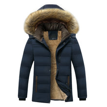Load image into Gallery viewer, 2021 Winter New Warm Thick Fleece Waterproof Hooded Fur Collar Parka - foxberryparkproducts