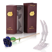Load image into Gallery viewer, 24k Gold Dipped Rose Flowers with Stand Eternal Rose Forever Love In Box Birthday Christmas Valentine Day Wedding Gift for Women - foxberryparkproducts