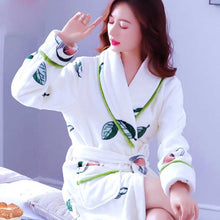 Load image into Gallery viewer, Women Coral Fleece Robe - foxberryparkproducts