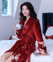 Load image into Gallery viewer, Women Coral Fleece Robe - foxberryparkproducts