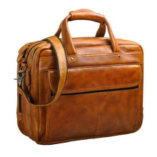Load image into Gallery viewer, Top Quality Men Real Leather Antique Style 15.6" Laptop Briefcase - foxberryparkproducts