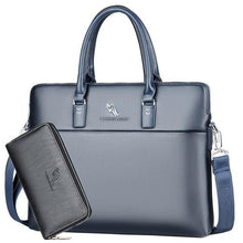 Load image into Gallery viewer, Black  Men Briefcase For Document Laptop Computer - foxberryparkproducts