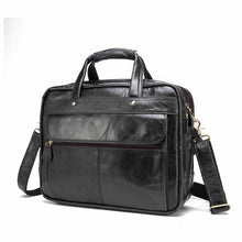 Load image into Gallery viewer, Top Quality Men Real Leather Antique Style 15.6" Laptop Briefcase - foxberryparkproducts