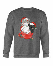 Load image into Gallery viewer, Cute Cats Cup Christmas Sweatshirt - foxberryparkproducts