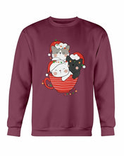 Load image into Gallery viewer, Cute Cats Cup Christmas Sweatshirt - foxberryparkproducts